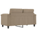 Tweezitsbank 120 cm microvezelstof taupe