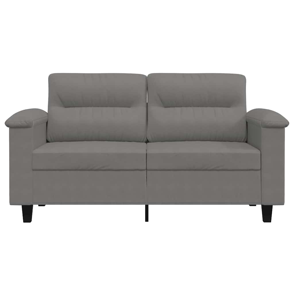 Tweezitsbank 120 cm microvezelstof donkergrijs