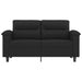 Tweezitsbank 120 cm microvezelstof zwart