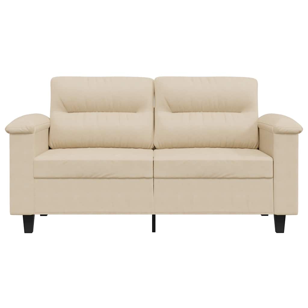 Tweezitsbank 120 cm microvezelstof crème