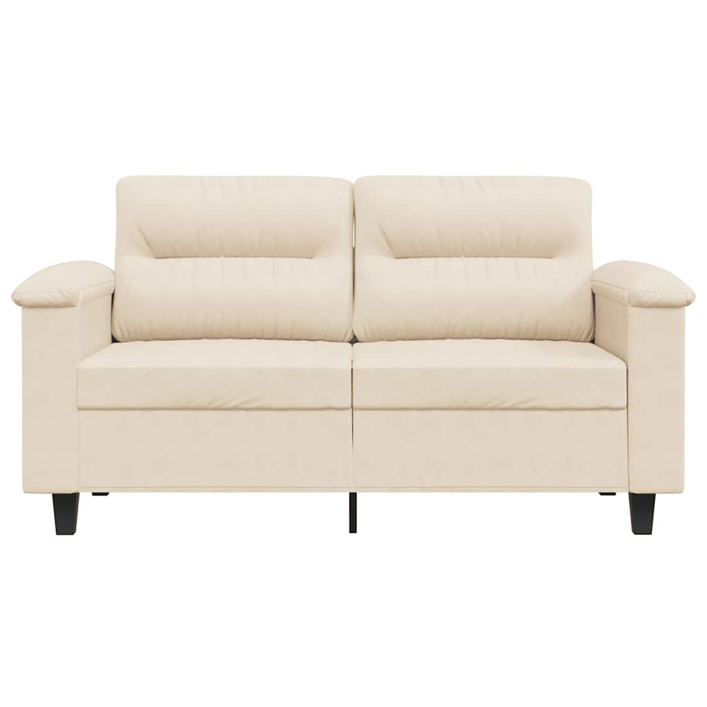 Tweezitsbank 120 cm microvezelstof beige