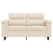 Tweezitsbank 120 cm microvezelstof beige