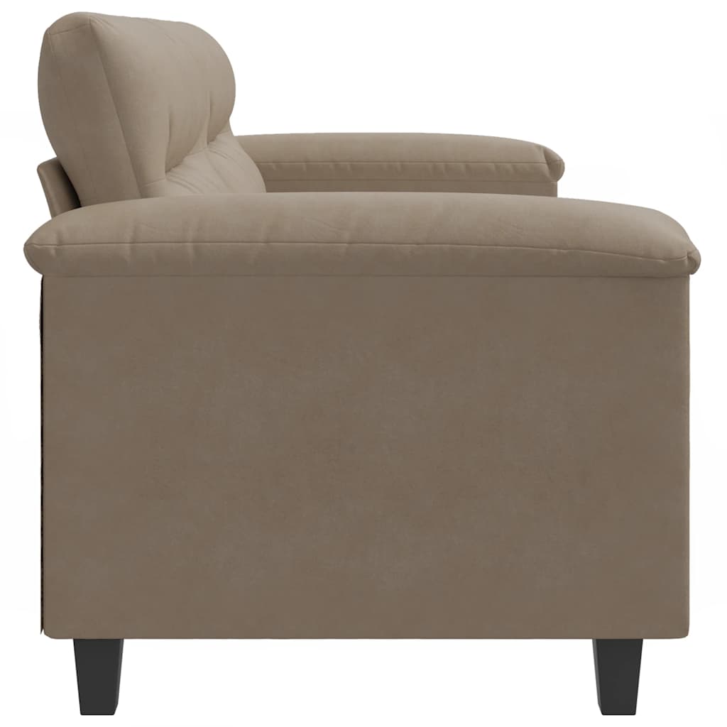 Tweezitsbank 140 cm microvezelstof taupe