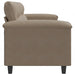 Tweezitsbank 140 cm microvezelstof taupe
