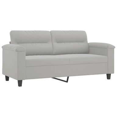 Tweezitsbank 140 cm microvezelstof lichtgrijs