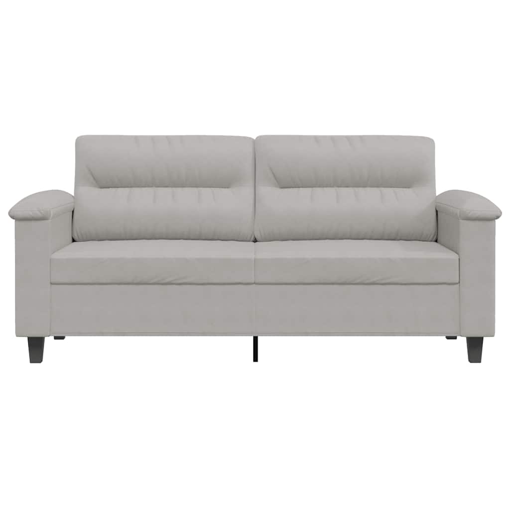 Tweezitsbank 140 cm microvezelstof lichtgrijs