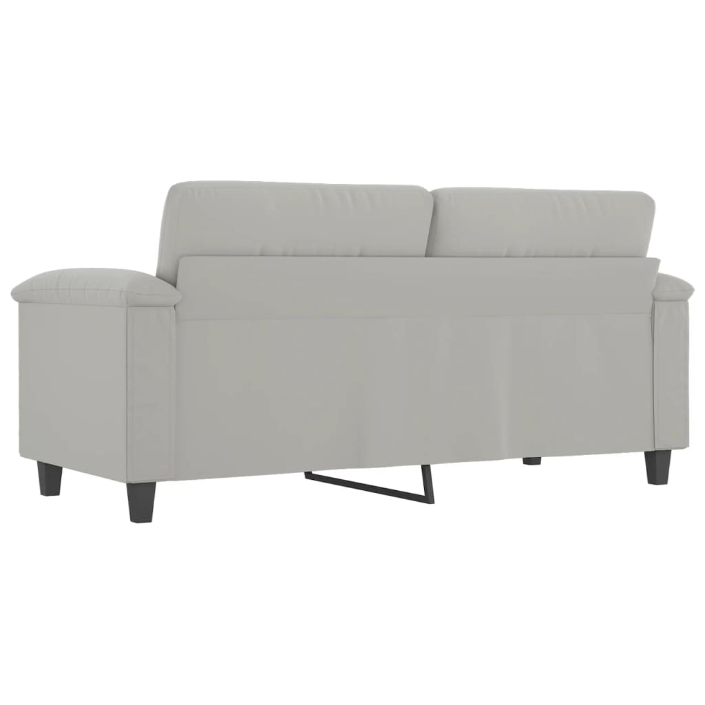 Tweezitsbank 140 cm microvezelstof lichtgrijs