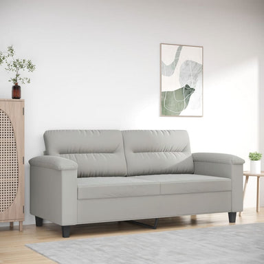 Tweezitsbank 140 cm microvezelstof lichtgrijs