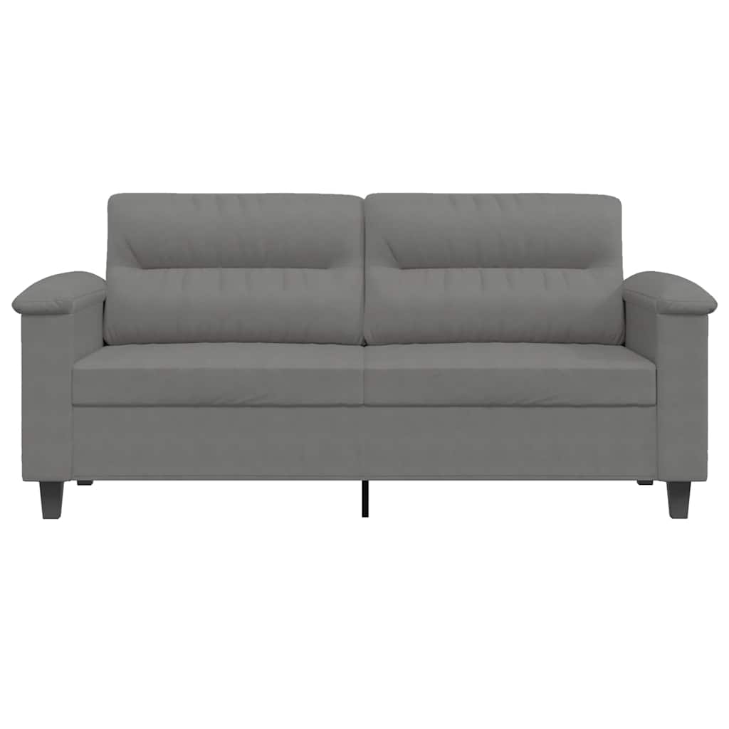 Tweezitsbank 140 cm microvezelstof donkergrijs