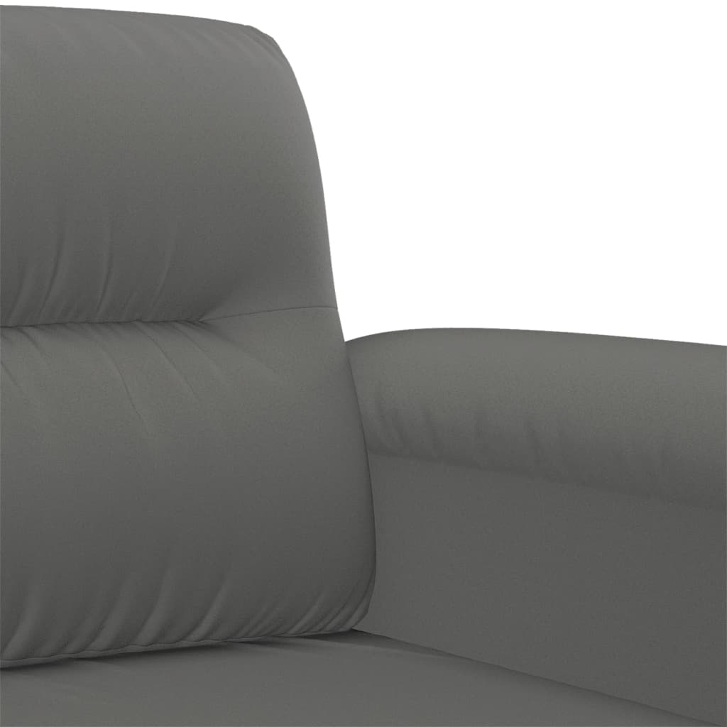 Tweezitsbank 140 cm microvezelstof donkergrijs