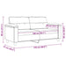 Tweezitsbank 140 cm microvezelstof donkergrijs