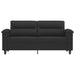 Tweezitsbank 140 cm microvezelstof zwart