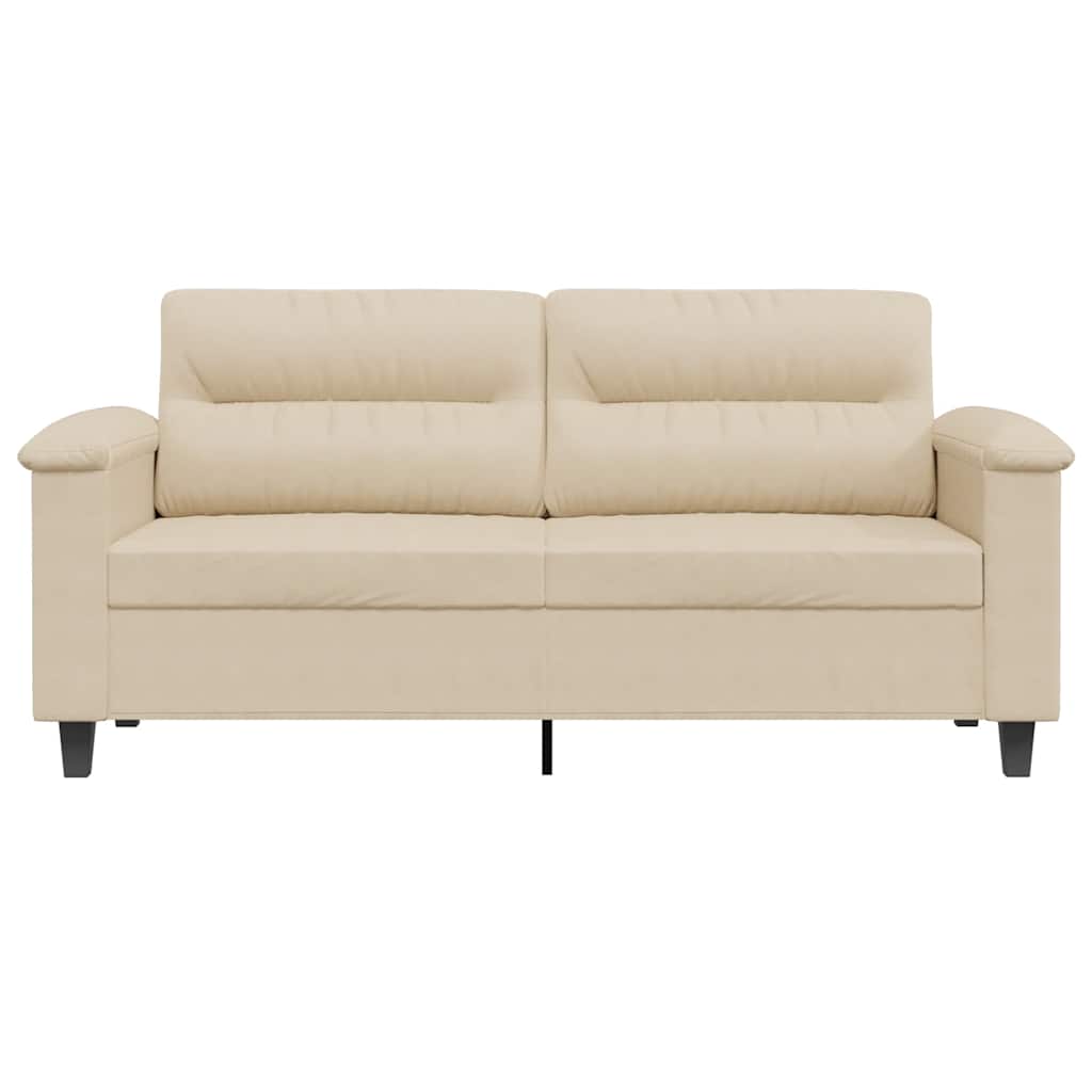 Tweezitsbank 140 cm microvezelstof crème
