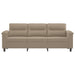 Driezitsbank 180 cm microvezelstof taupe