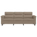 Driezitsbank 180 cm microvezelstof taupe