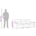 Driezitsbank 180 cm microvezelstof donkergrijs