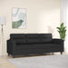 Driezitsbank 180 cm microvezelstof zwart