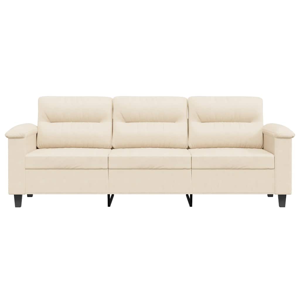Driezitsbank 180 cm microvezelstof beige