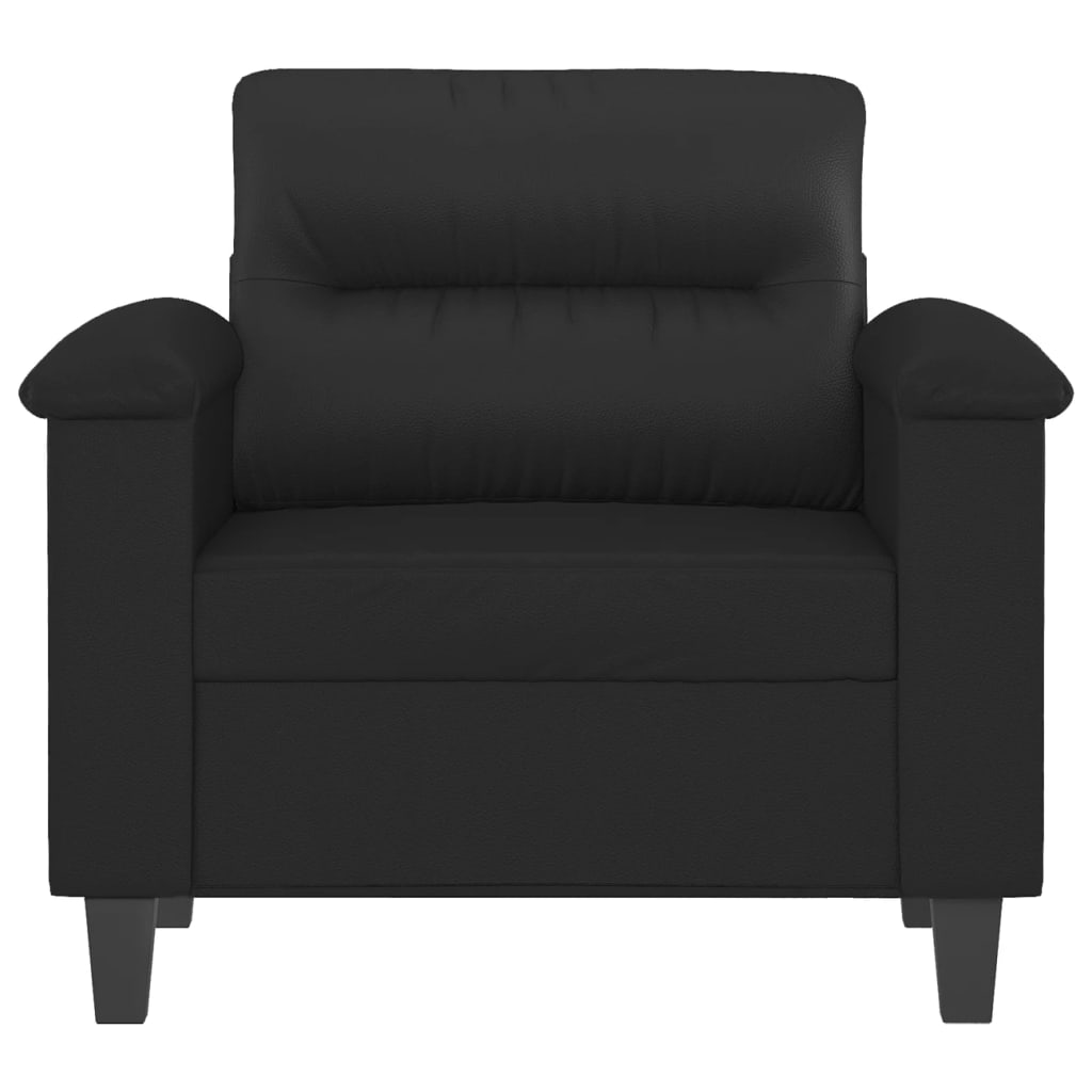 Fauteuil 60 cm kunstleer zwart