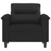 Fauteuil 60 cm kunstleer zwart