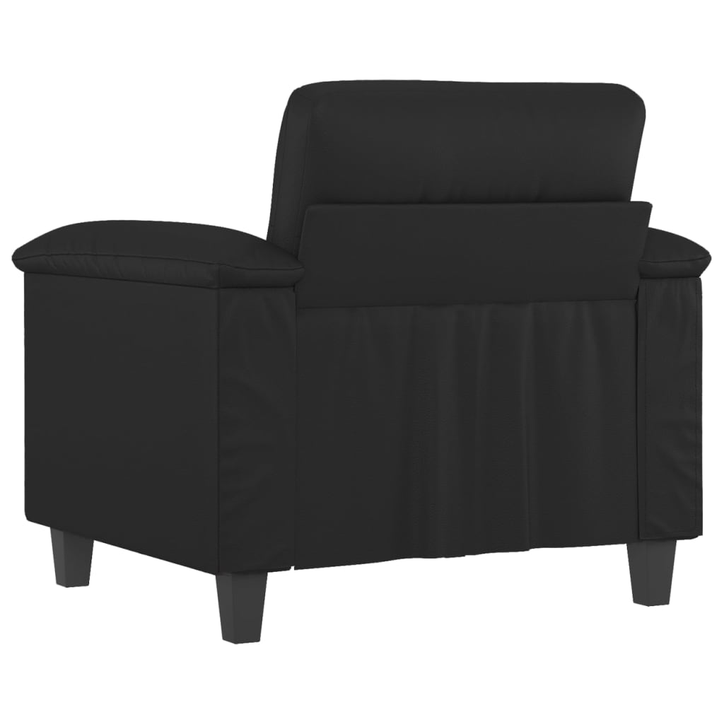 Fauteuil 60 cm kunstleer zwart