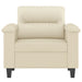 Fauteuil 60 cm kunstleer crèmekleurig