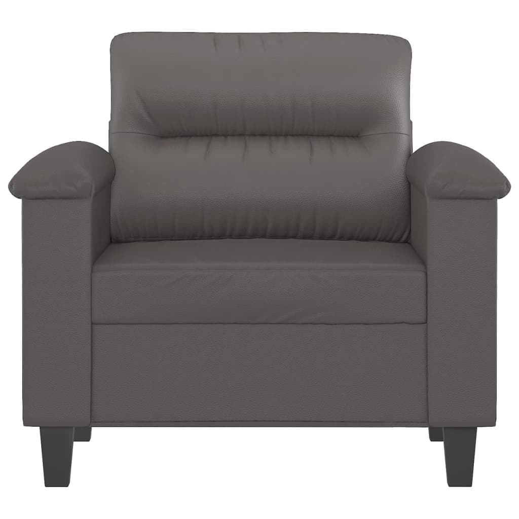 Fauteuil 60 cm kunstleer grijs