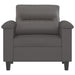 Fauteuil 60 cm kunstleer grijs