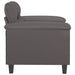 Fauteuil 60 cm kunstleer grijs