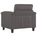 Fauteuil 60 cm kunstleer grijs