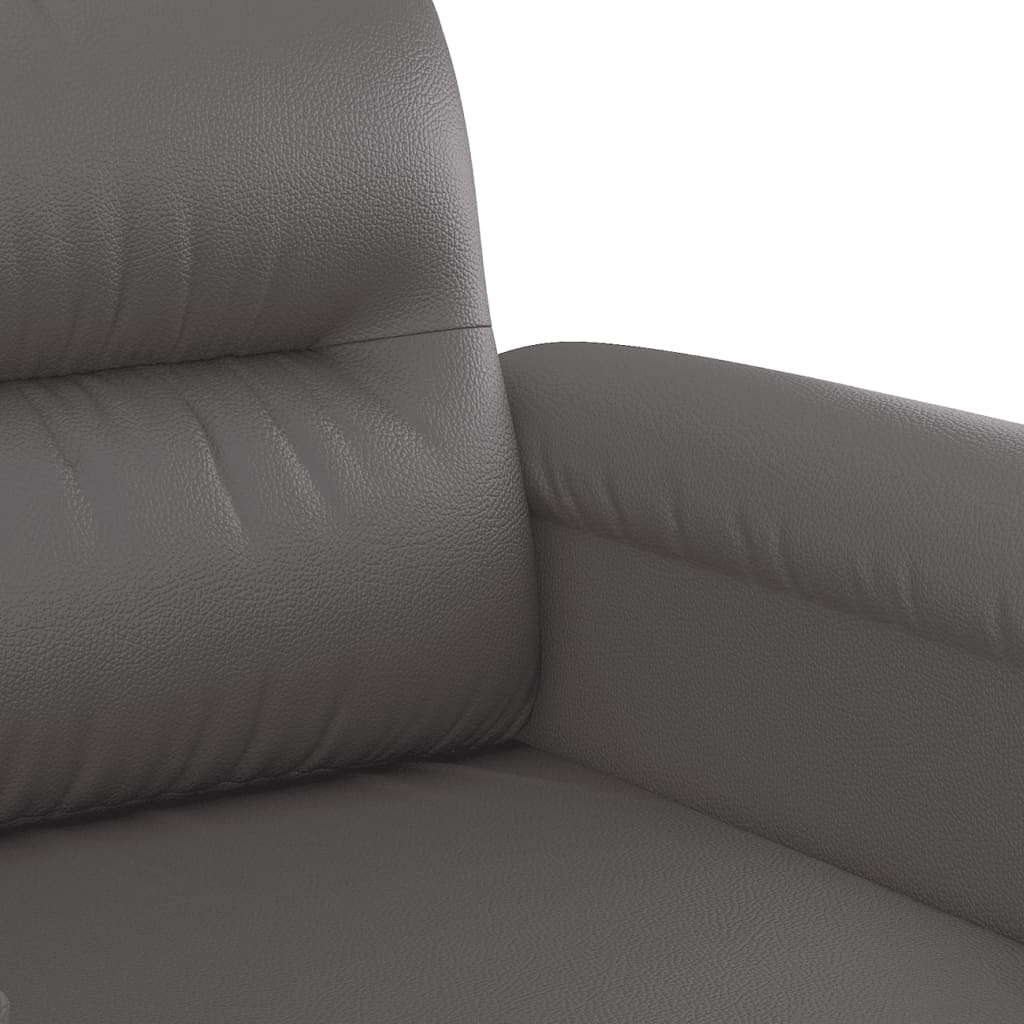 Fauteuil 60 cm kunstleer grijs