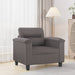 Fauteuil 60 cm kunstleer grijs