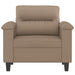Fauteuil 60 cm kunstleer cappuccinokleurig