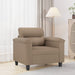 Fauteuil 60 cm kunstleer cappuccinokleurig