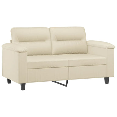 Tweezitsbank 120 cm kunstleer crèmekleurig