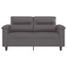 Tweezitsbank 120 cm kunstleer grijs