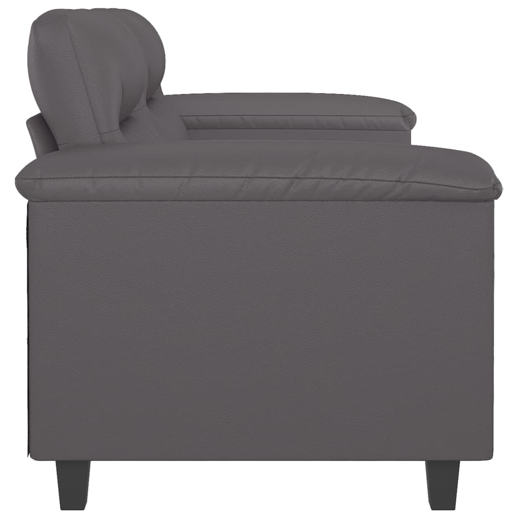 Tweezitsbank 120 cm kunstleer grijs