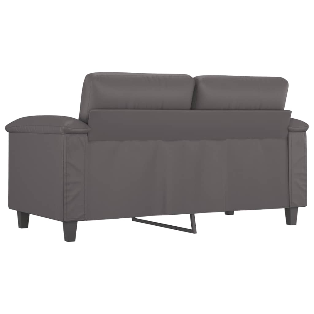 Tweezitsbank 120 cm kunstleer grijs