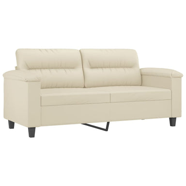 Tweezitsbank 140 cm kunstleer crèmekleurig
