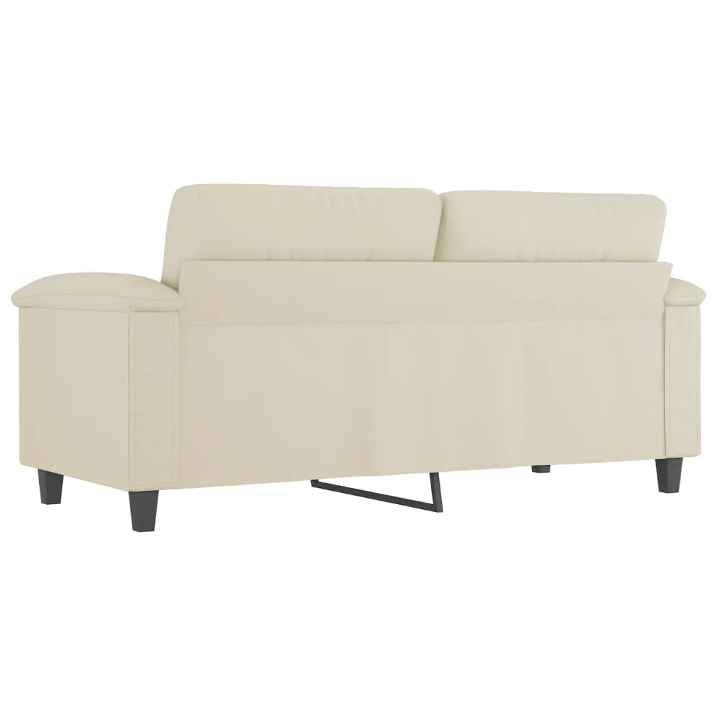 Tweezitsbank 140 cm kunstleer crèmekleurig