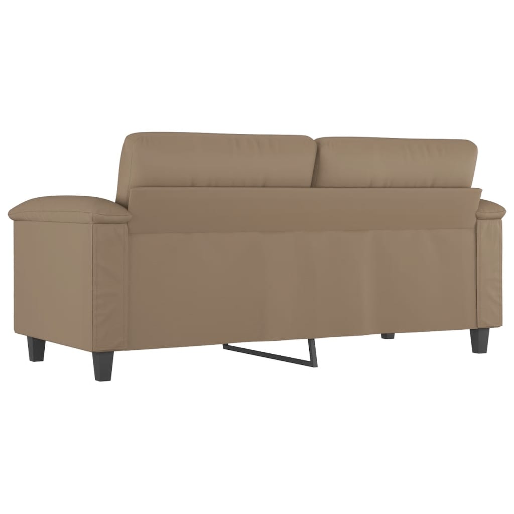 Tweezitsbank 140 cm kunstleer cappuccinokleurig
