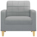 Fauteuil 60 cm stof lichtgrijs