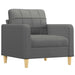 Fauteuil 60 cm stof donkergrijs