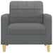Fauteuil 60 cm stof donkergrijs