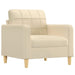 Fauteuil 60 cm stof crèmekleurig