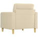 Fauteuil 60 cm stof crèmekleurig