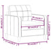 Fauteuil 60 cm stof crèmekleurig