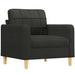 Fauteuil 60 cm stof zwart