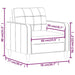 Fauteuil 60 cm stof zwart