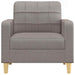 Fauteuil 60 cm stof taupe